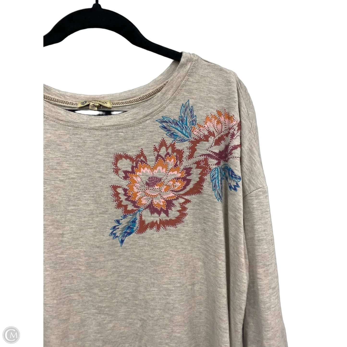 Tunic Short Sleeve By Democracy In Blue & Tan, Size: L