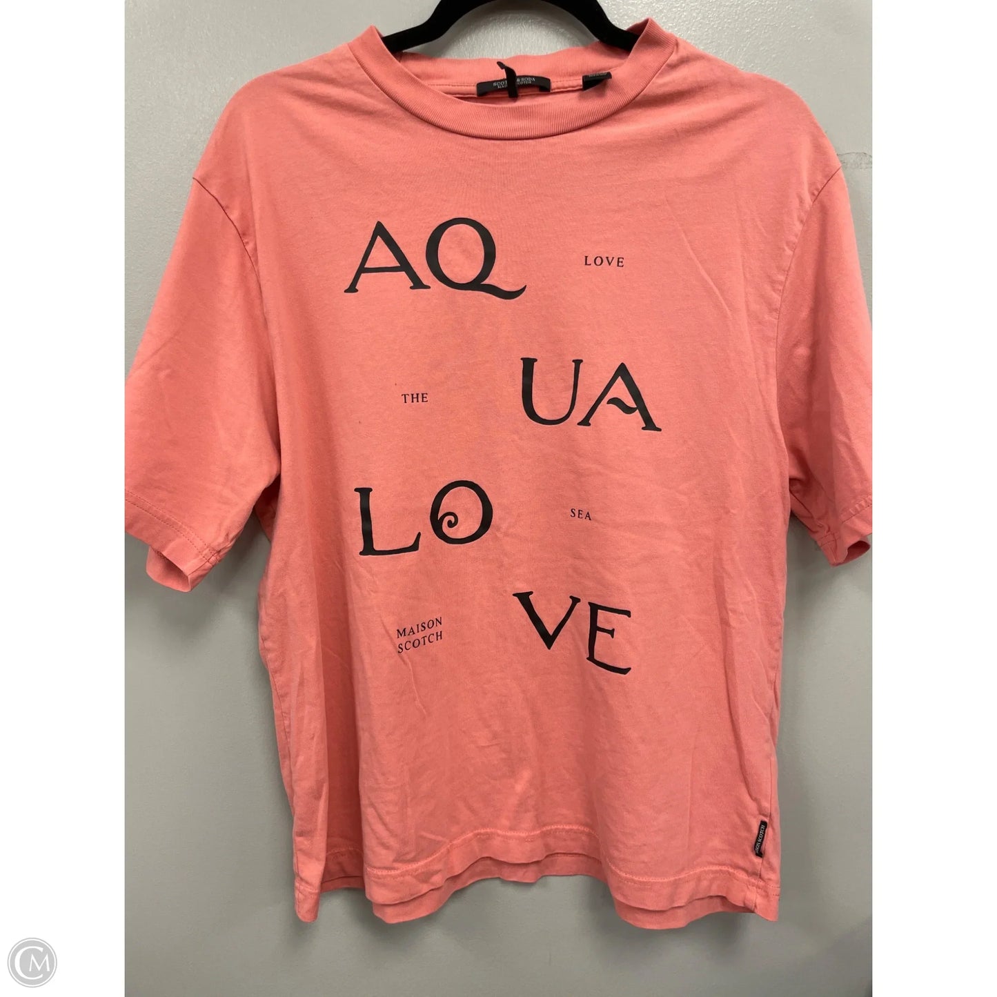 Top Short Sleeve Basic By Scotch & Soda In Peach, Size: S