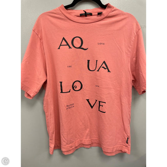 Top Short Sleeve Basic By Scotch & Soda In Peach, Size: S
