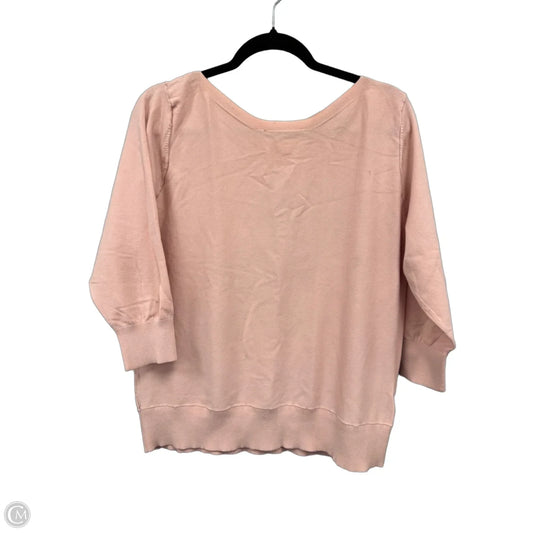 Top 3/4 Sleeve By Halogen In Pink, Size: 1x