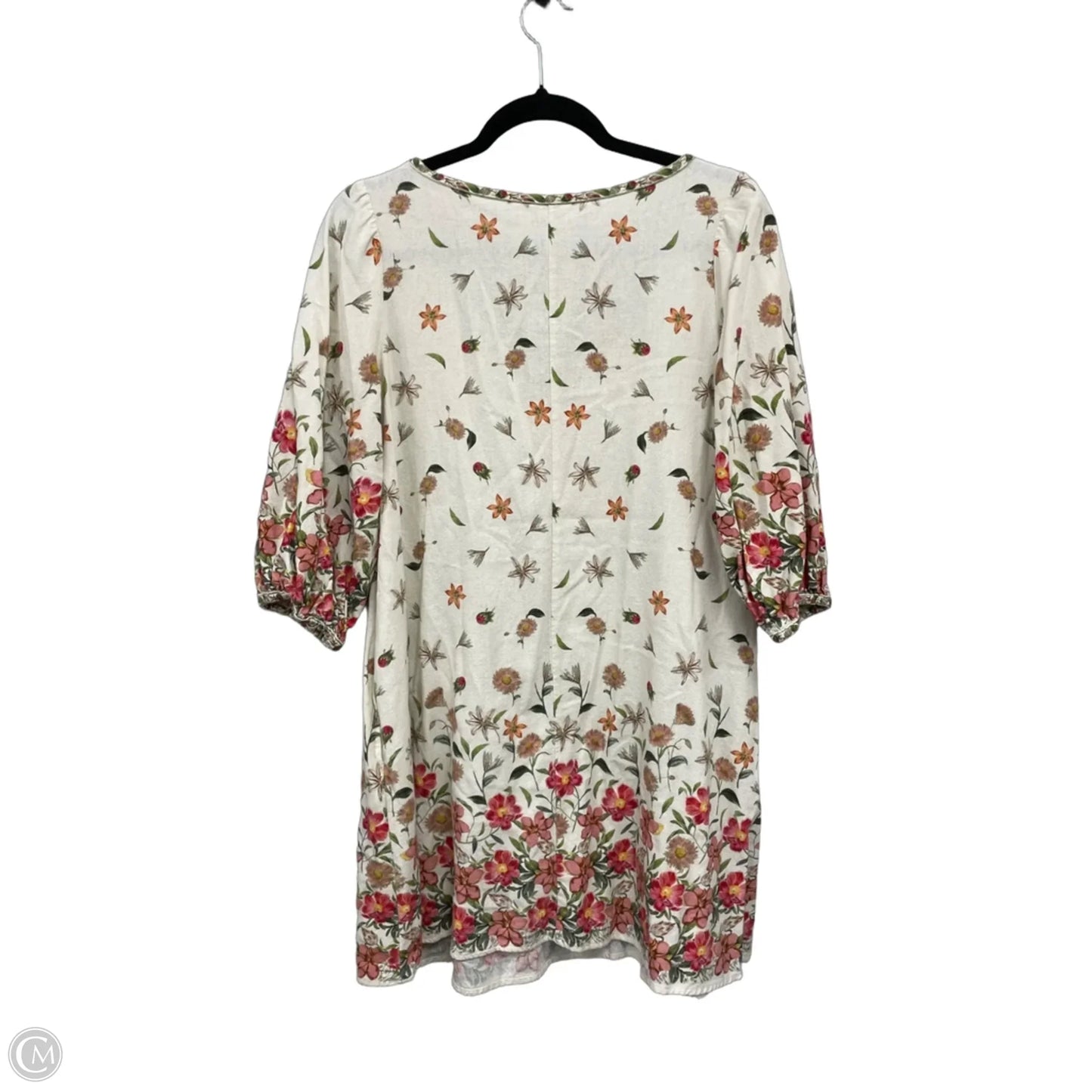 Dress Casual Short By Max Studio In Cream & Green, Size: S
