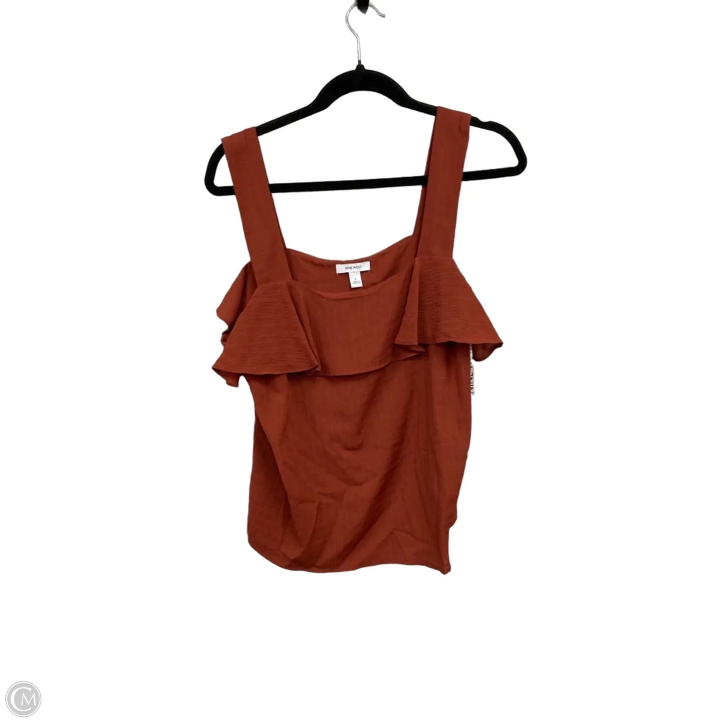 Blouse Sleeveless By Nine West Apparel In Orange, Size: L