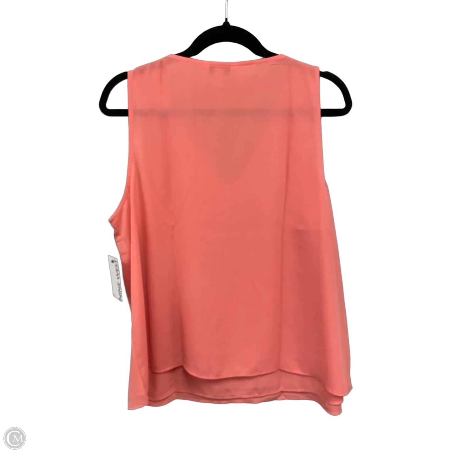 Blouse Sleeveless By Nine West Apparel In Peach, Size: Xlp