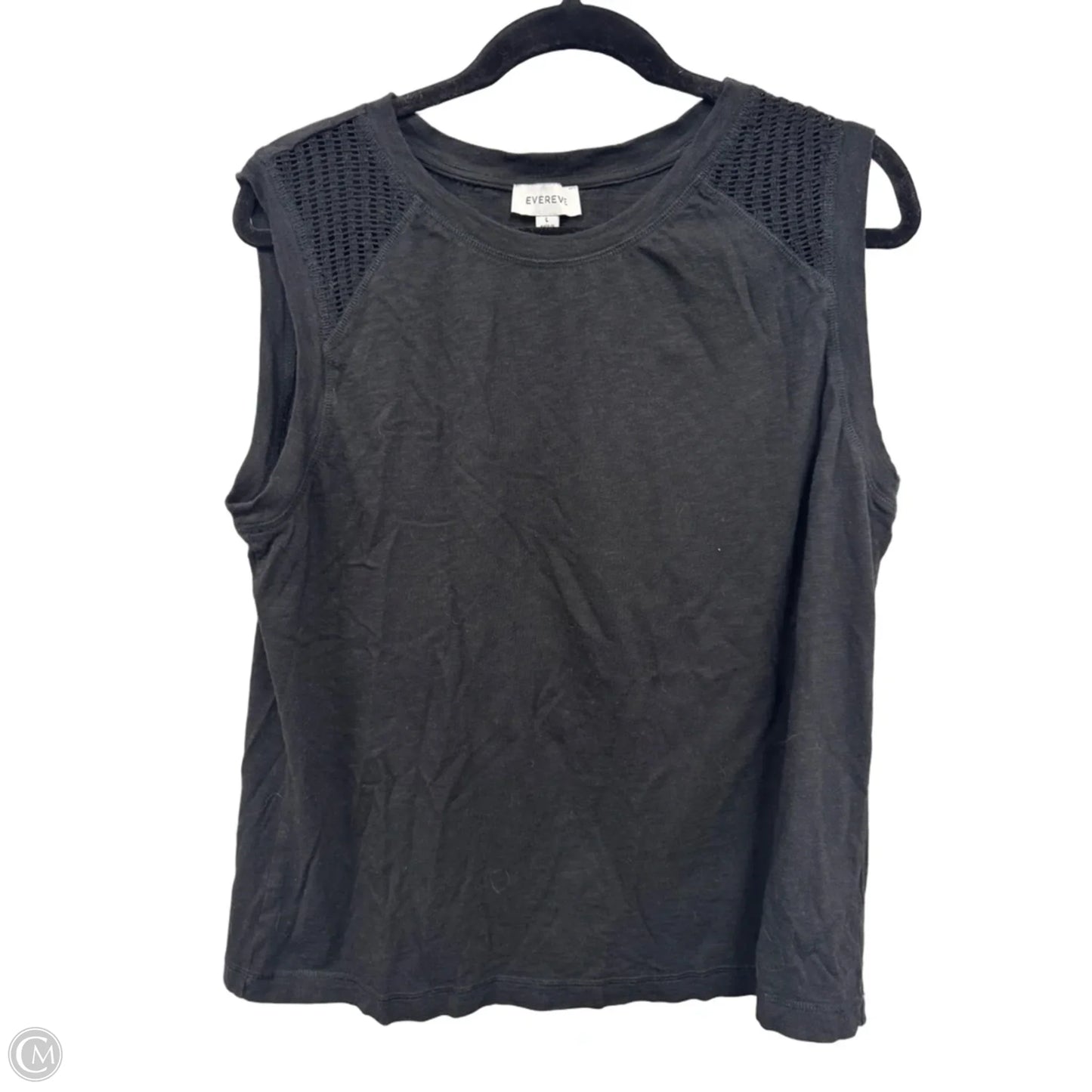 Top Sleeveless By Evereve In Black, Size: L