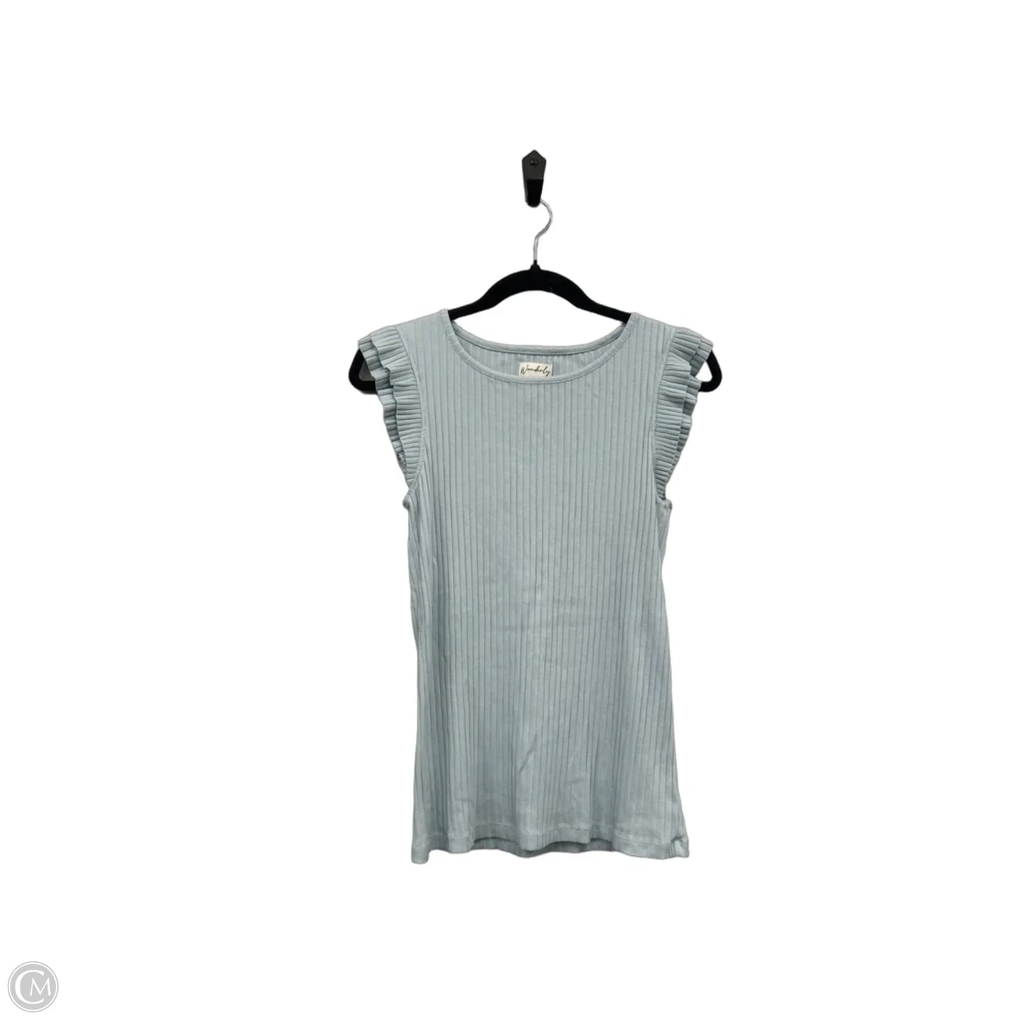 Top Short Sleeve By Wonderly In Blue, Size: M