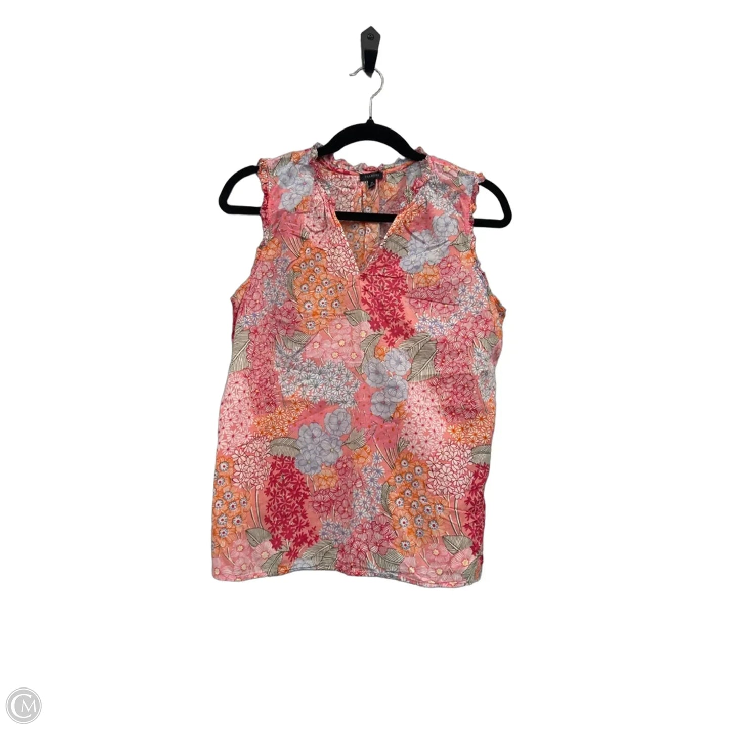 Top Sleeveless By Talbots In Orange & Pink, Size: M