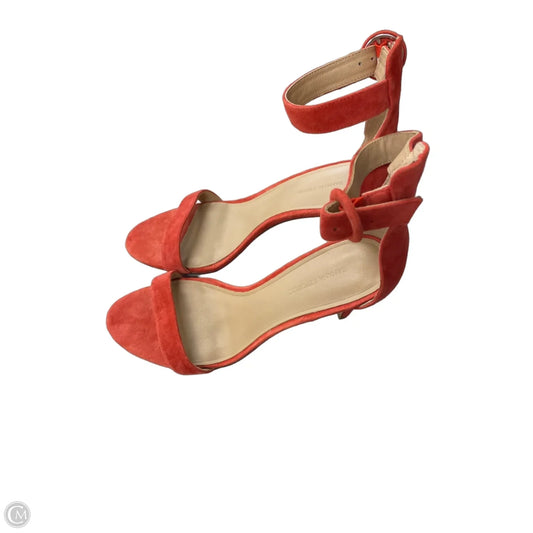 Sandals Heels Stiletto By Banana Republic In Coral, Size: 10