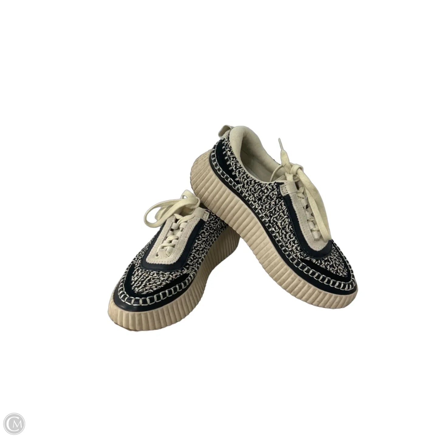 Shoes Sneakers By Dolce Vita In Black & Cream, Size: 7.5