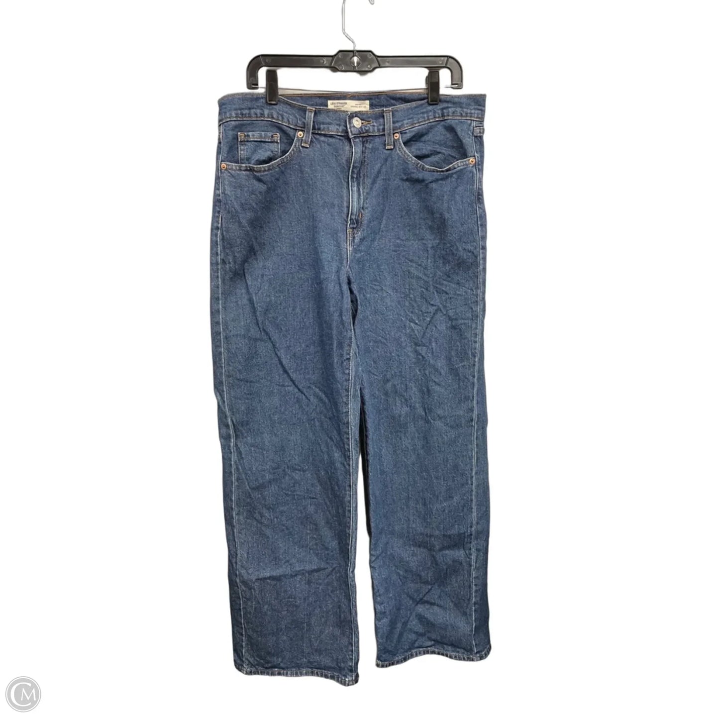 Jeans Wide Leg By Levis In Blue Denim, Size: 10