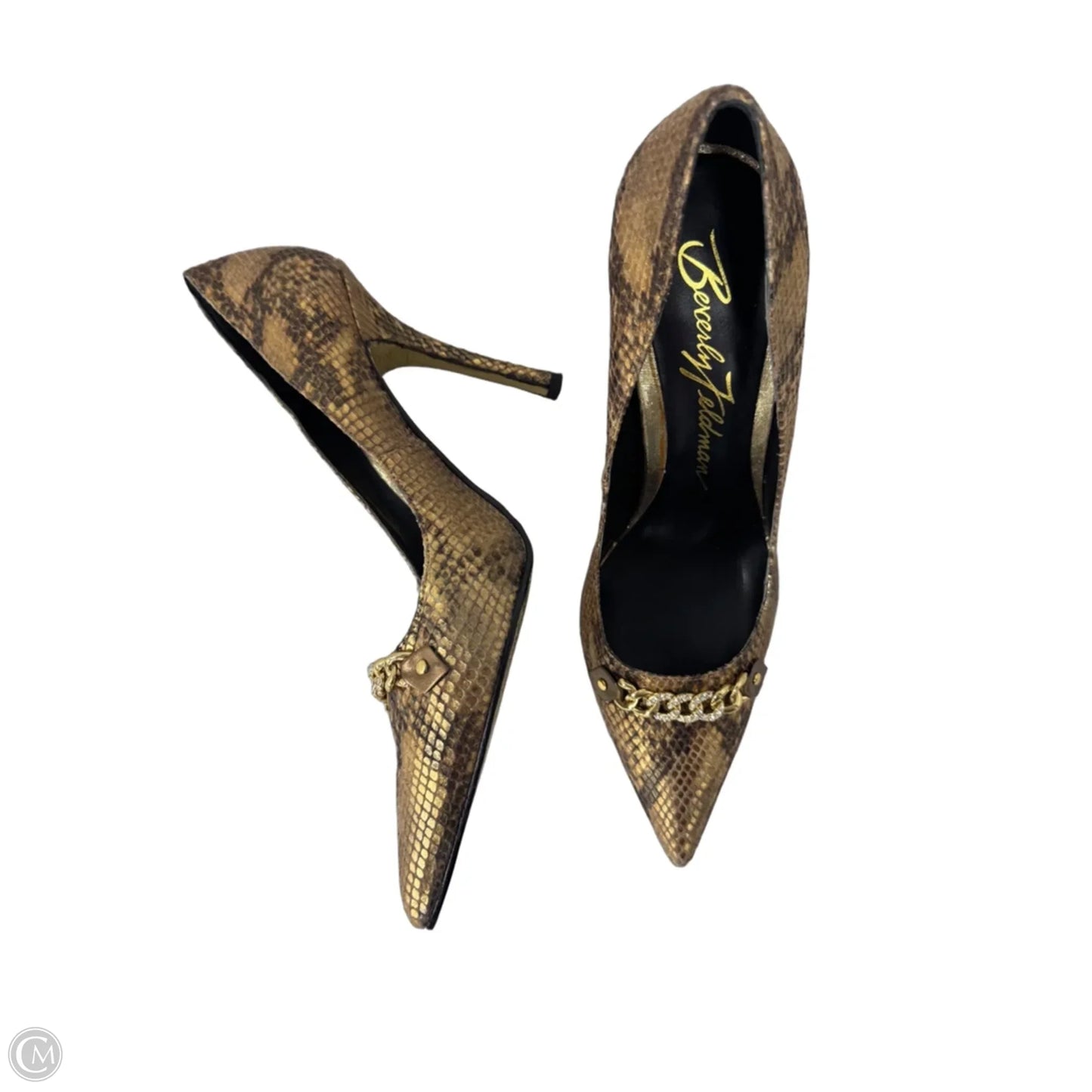 Shoes Heels Stiletto By Cmb In Gold, Size: 8.5
