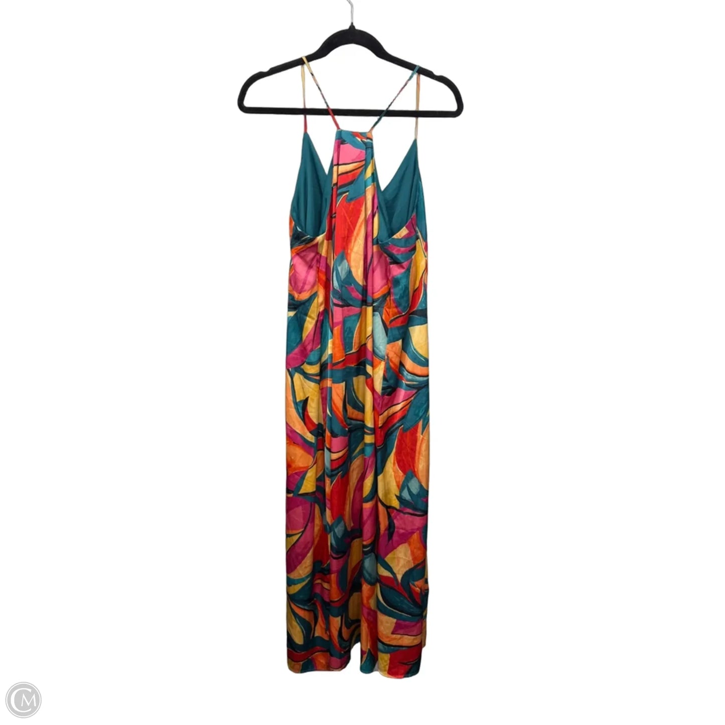 Dress Casual Maxi By Nicole Miller In Green & Orange, Size: Xl