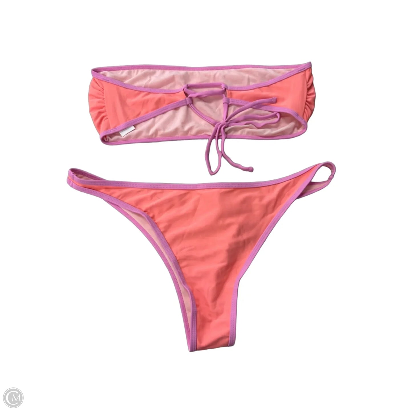 Swimsuit 2pc By Cupshe In Orange & Pink, Size: Xl