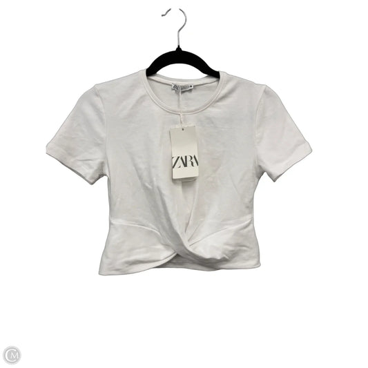 Top Short Sleeve Basic By Zara In White, Size: S