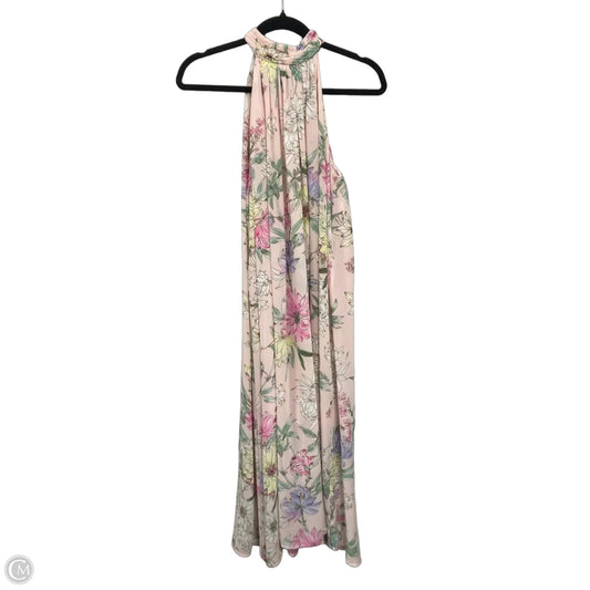 Dress Casual Maxi By H&m In Green & Pink, Size: 6
