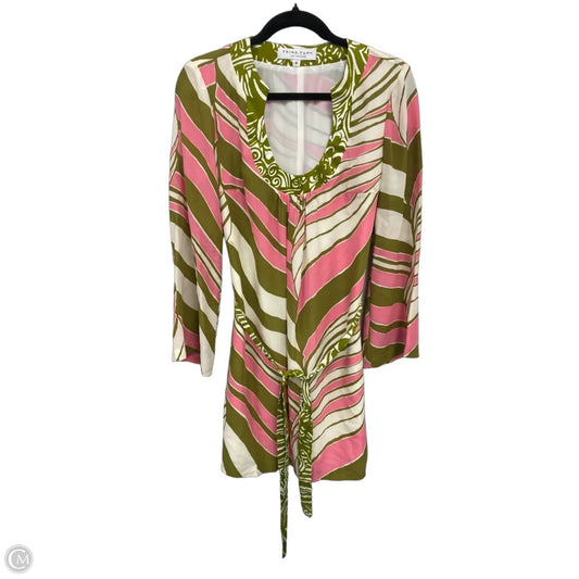 Dress Casual Short By Trina Turk In Green & Pink, Size: 6
