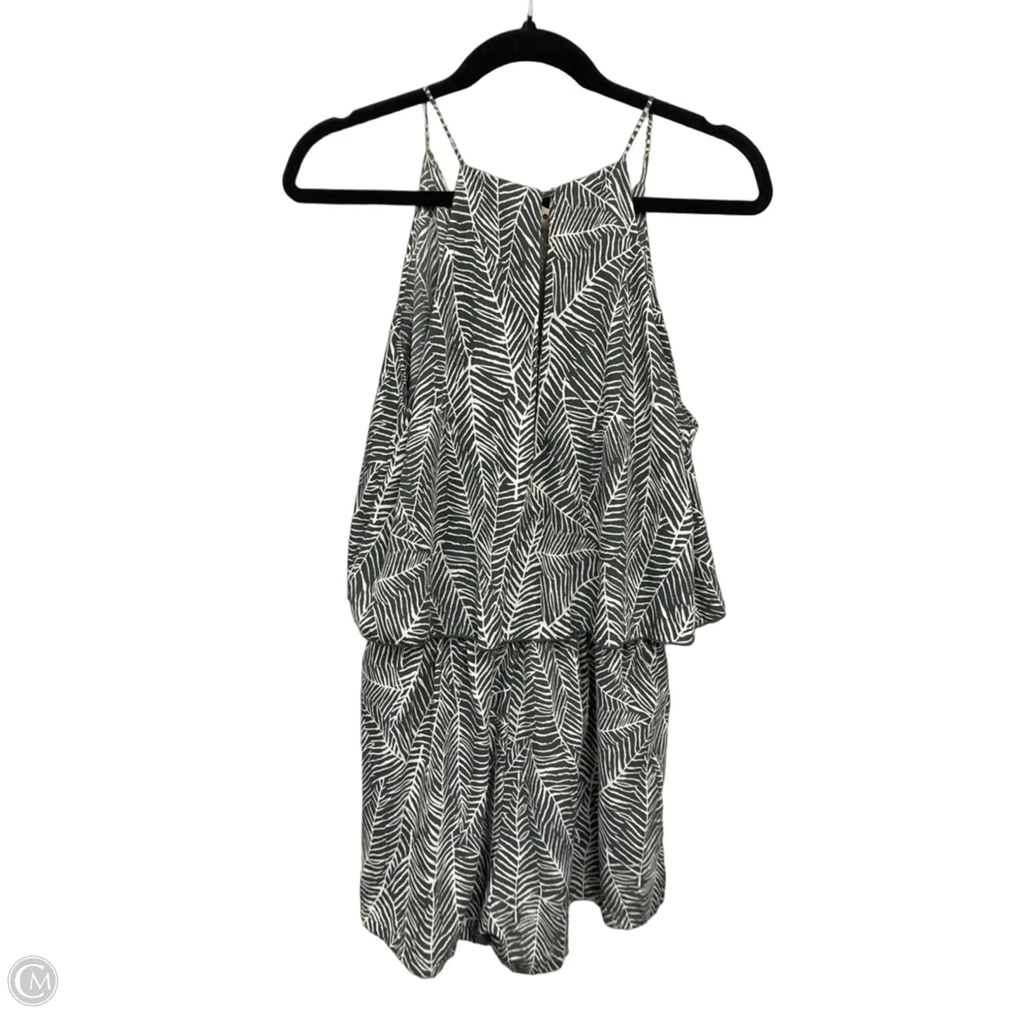 Romper By Tyche In Grey & White, Size: L