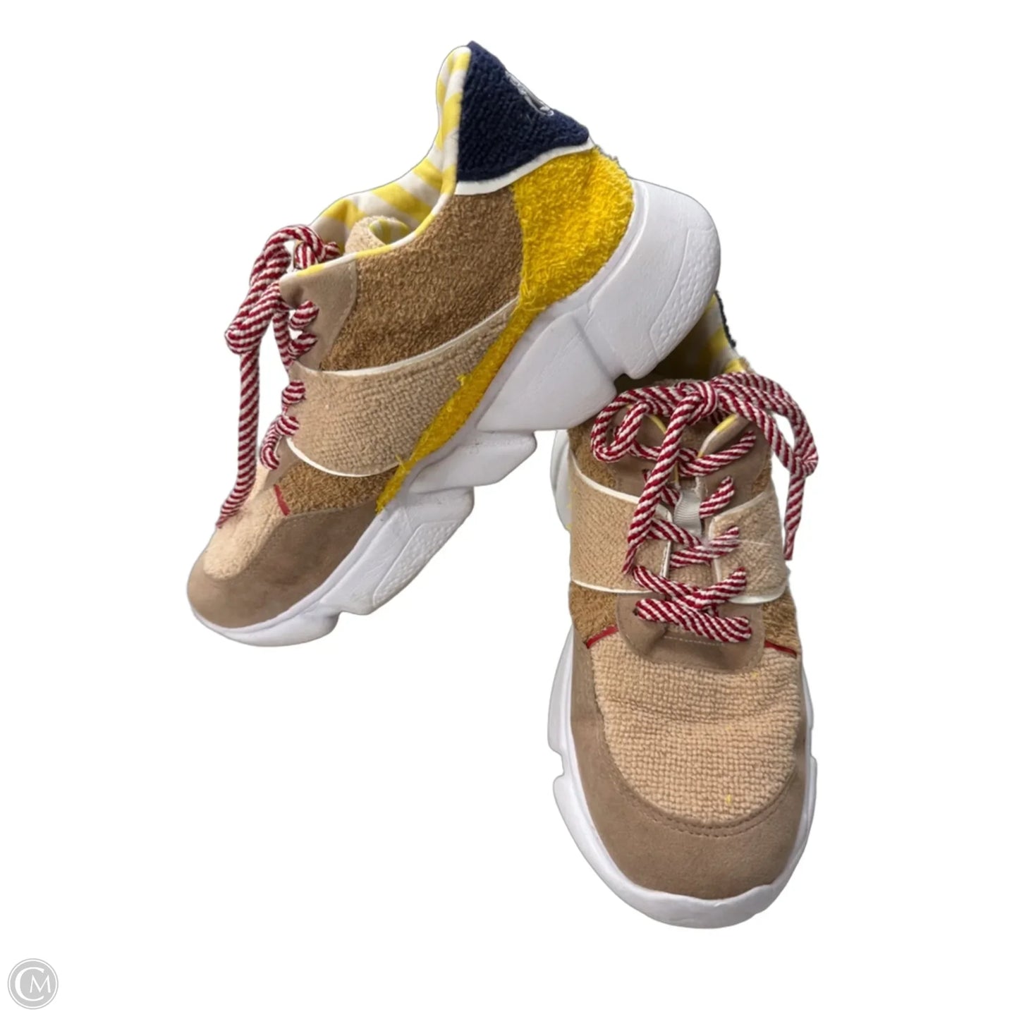 Shoes Athletic By Cmc In Brown & Yellow, Size: 6
