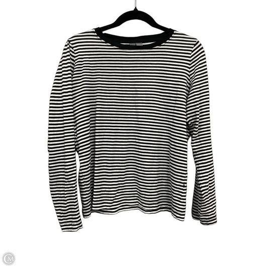 Athletic Top Long Sleeve Crewneck By Sweaty Betty In Black & White, Size: 8