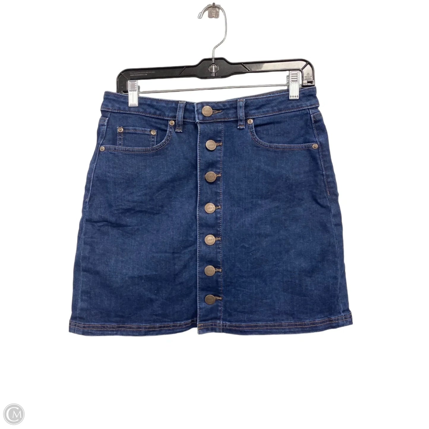 Skirt Mini & Short By Loft In Blue Denim, Size: 6