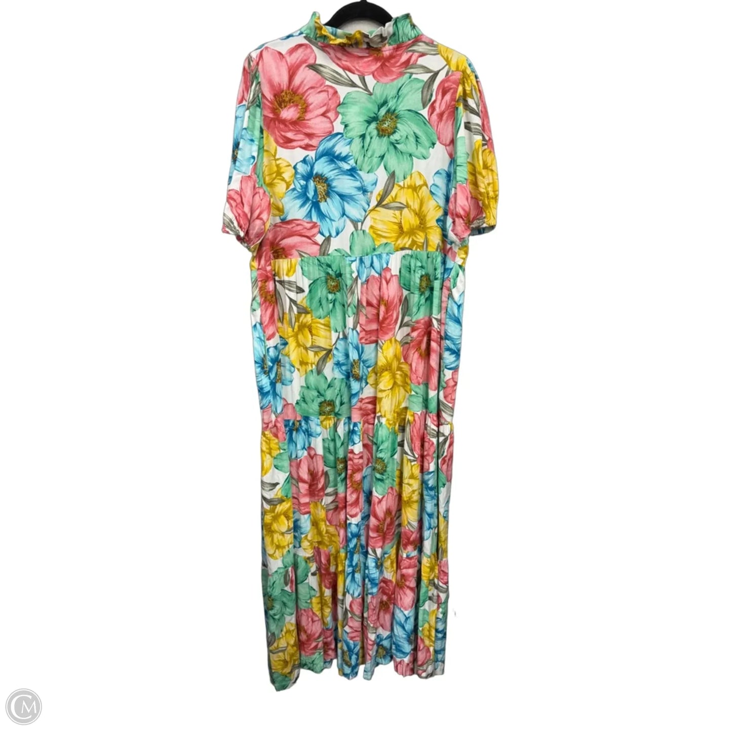 Dress Casual Maxi By Crown And Ivy In Green & Pink, Size: Xl