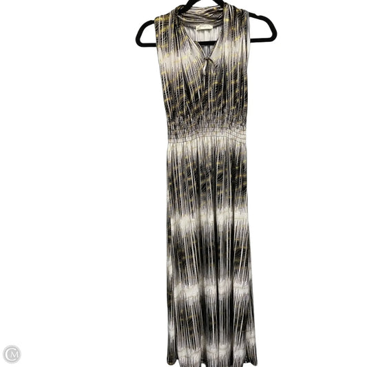 Dress Casual Maxi By Cme In Black & Gold, Size: L