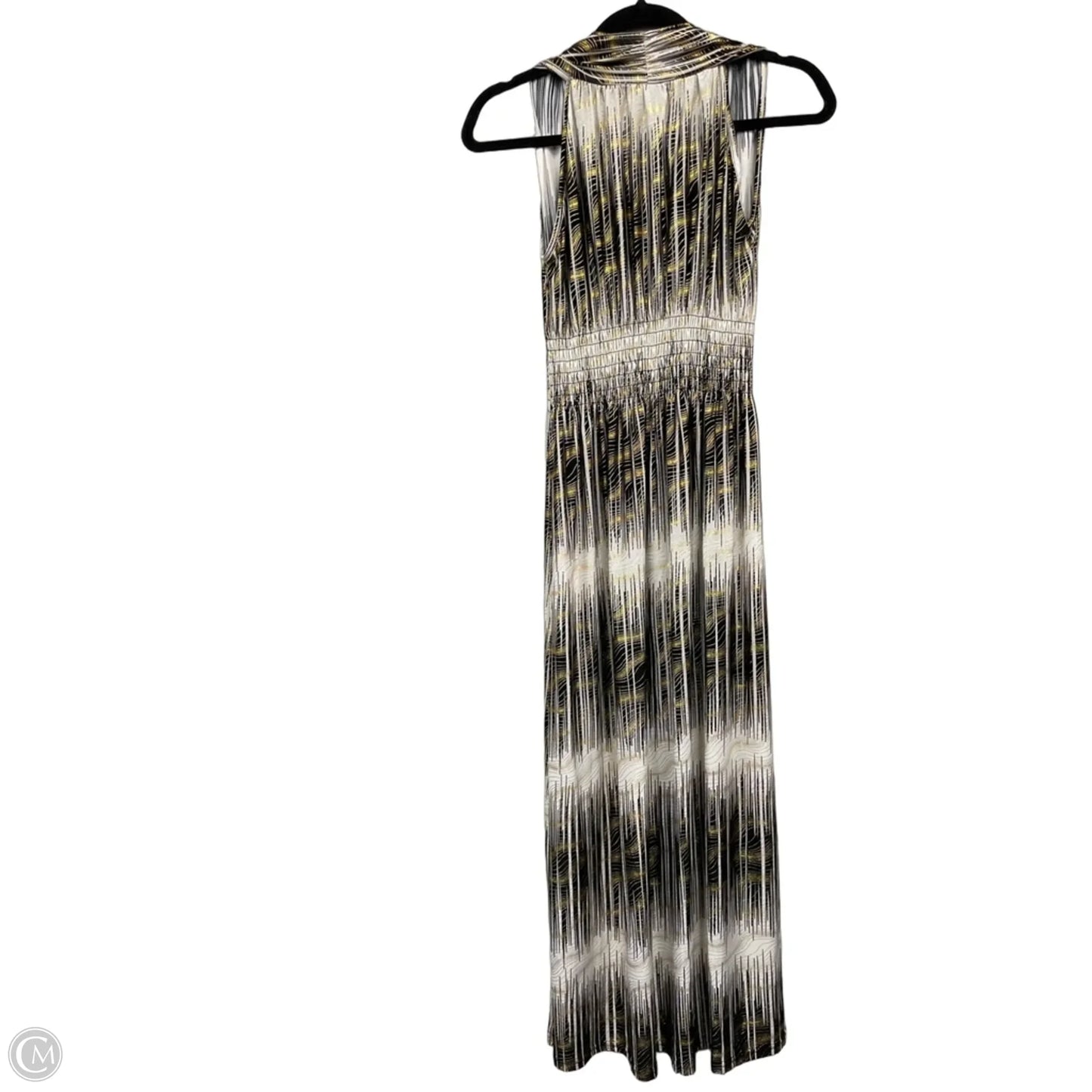 Dress Casual Maxi By Cme In Black & Gold, Size: L