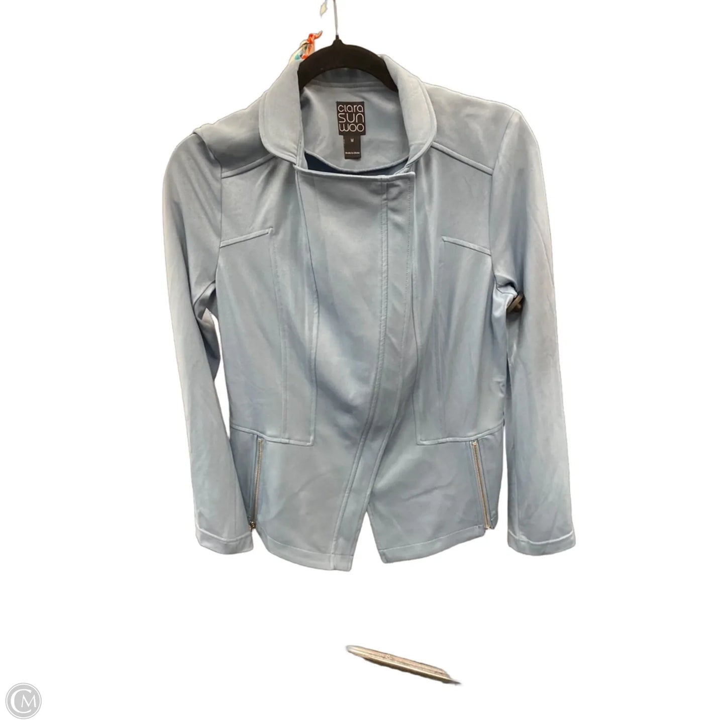 Jacket Moto By Clara Sun Woo In Blue, Size: M