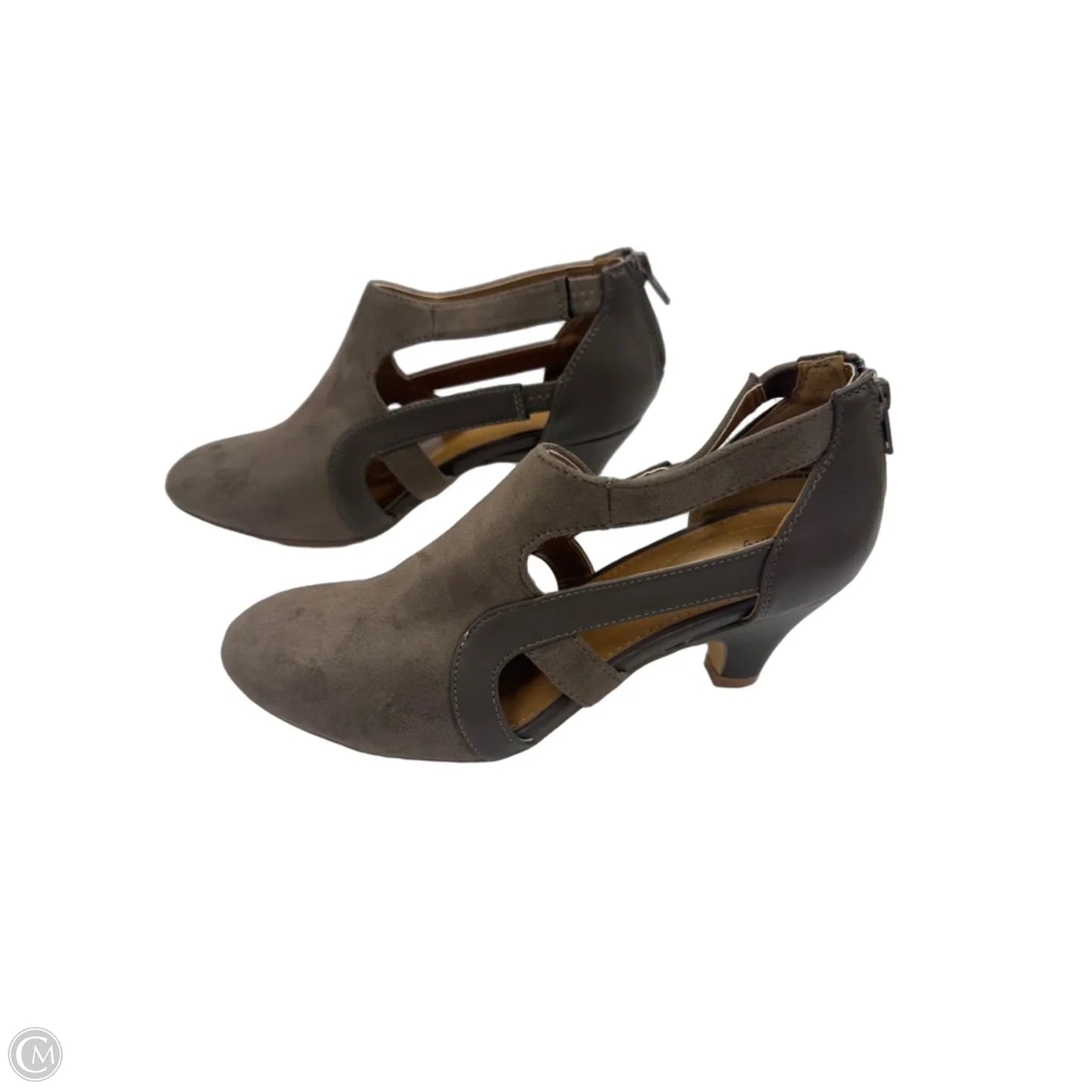 Shoes Heels Kitten By Comfortview In Taupe, Size: 8