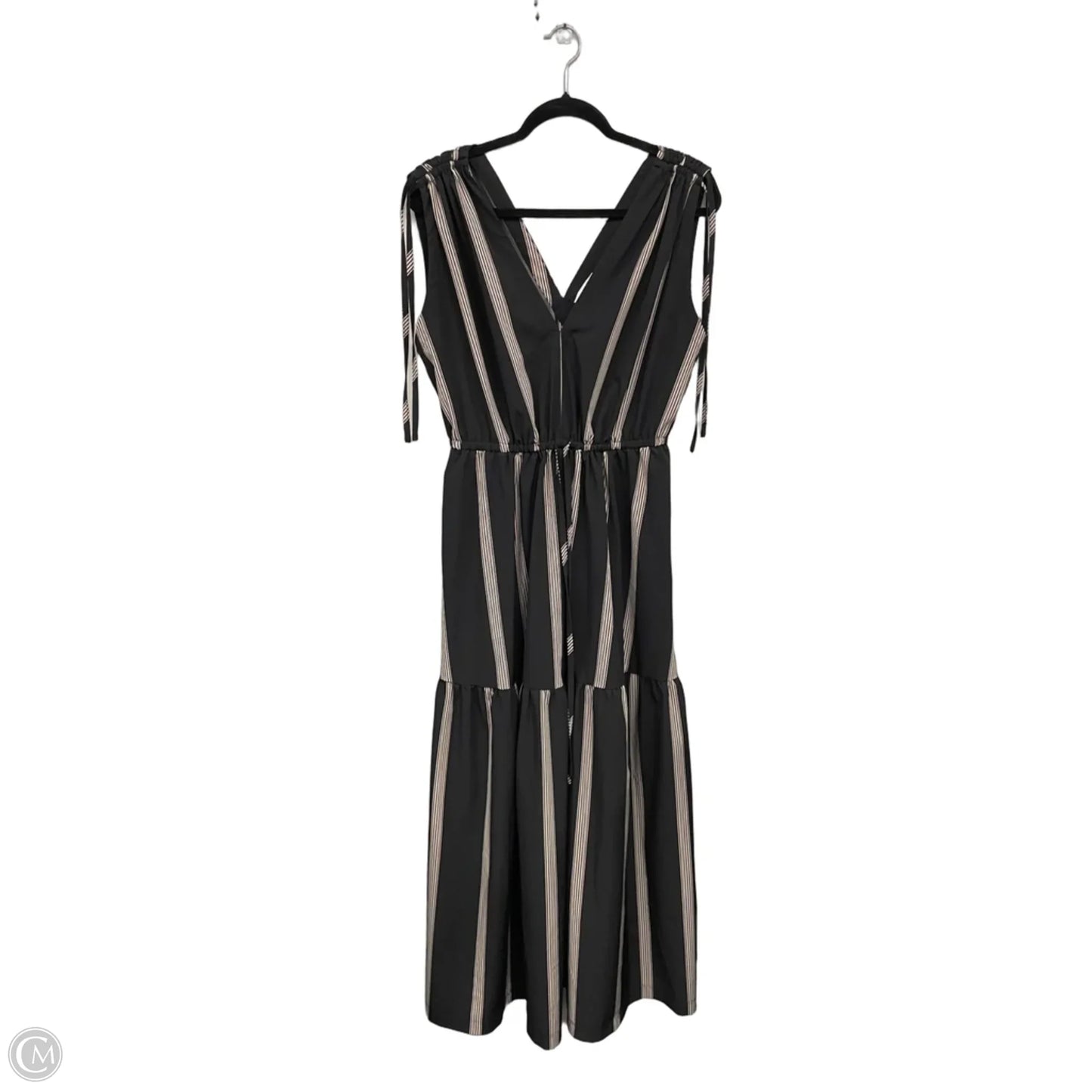 Dress Casual Maxi By Calvin Klein In Black & Tan, Size: 12