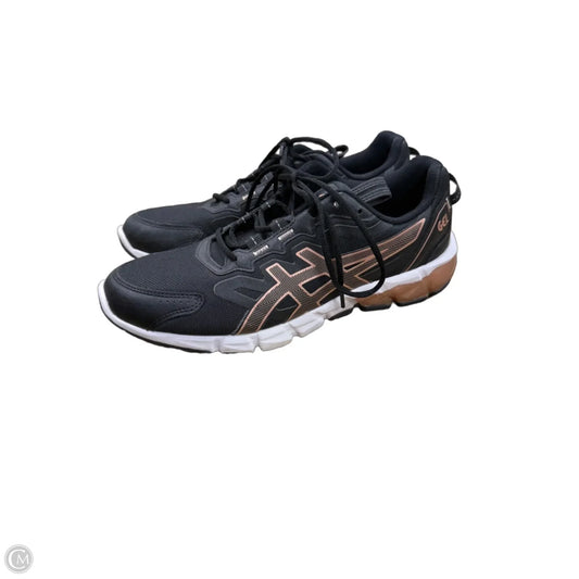 Shoes Athletic By Asics In Black & Gold, Size: 10.5