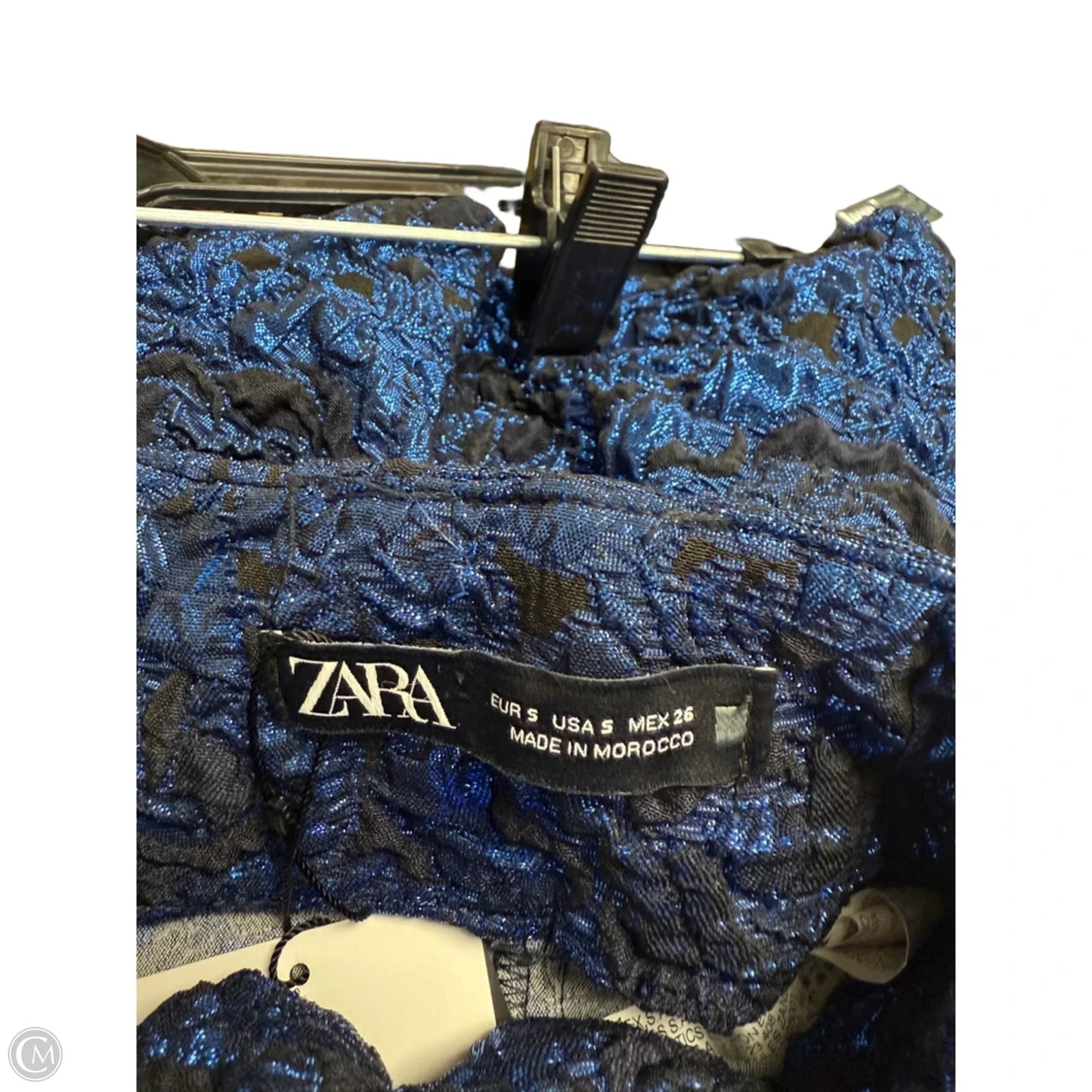 Skirt Mini & Short By Zara In Black & Blue, Size: S