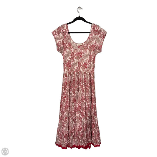 Dress Casual Maxi By Soft Surroundings In Red & White, Size: L