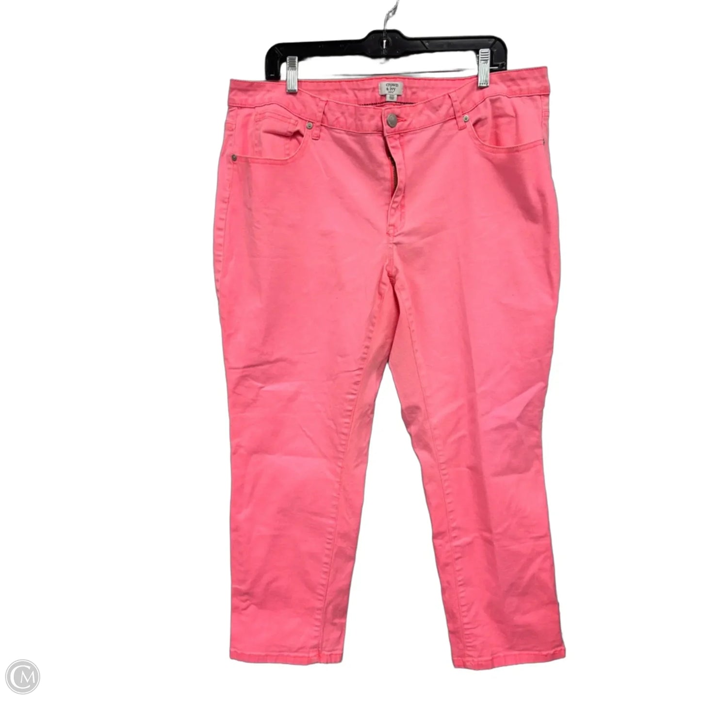 Jeans Straight By Crown And Ivy In Coral, Size: 20