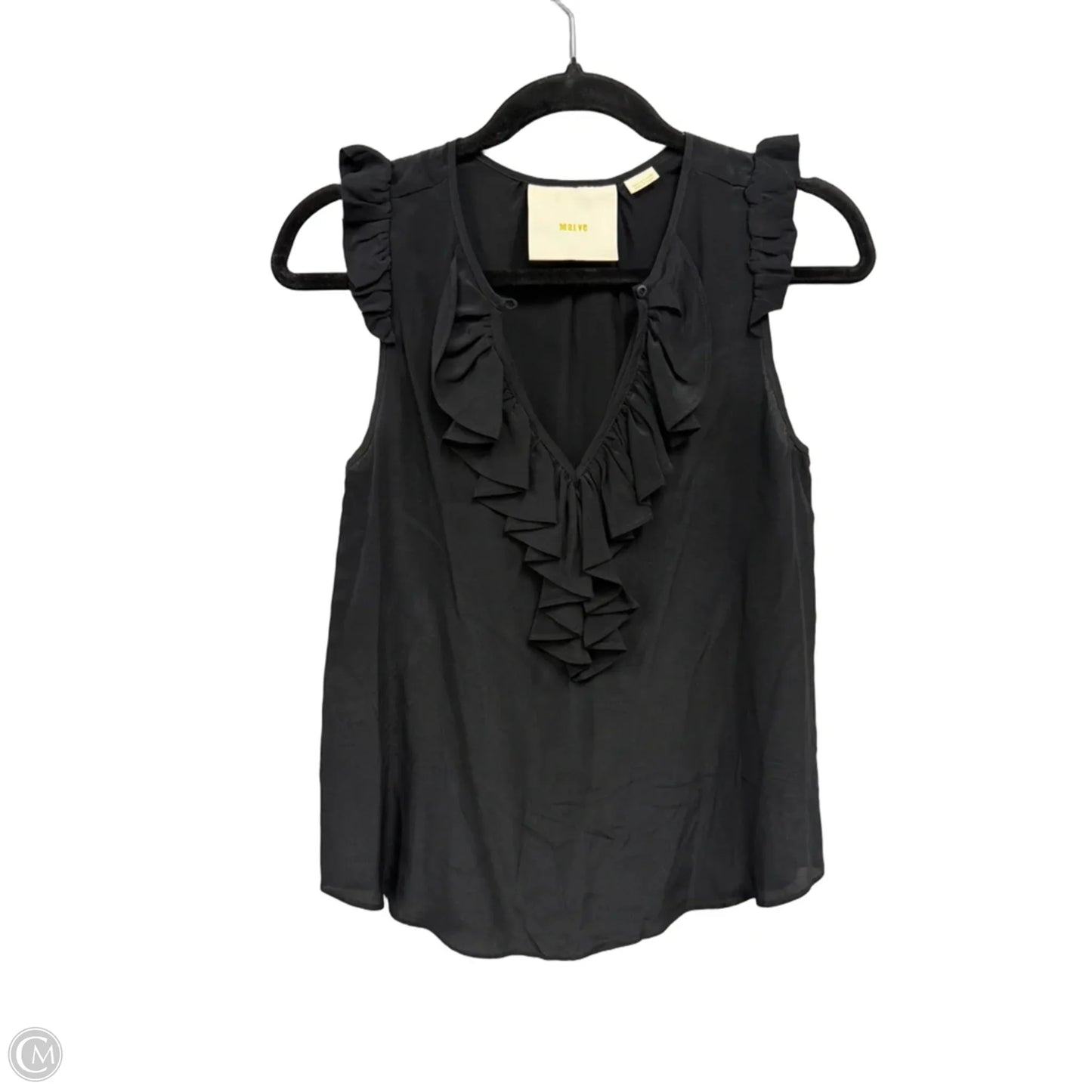 Blouse Sleeveless By Maeve In Black, Size: 0