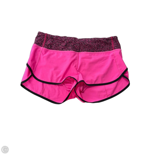 Athletic Shorts By Lululemon In Black & Pink, Size: 6