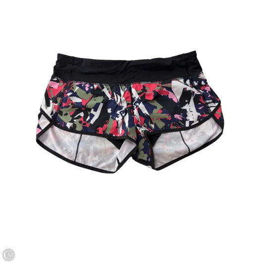 Athletic Shorts By Lululemon In Black & Blue, Size: 6