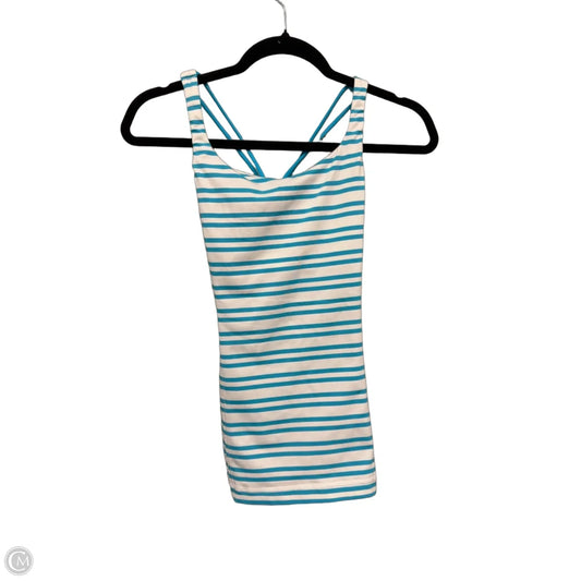 Athletic Tank Top By Lululemon In Blue & White, Size: Xs
