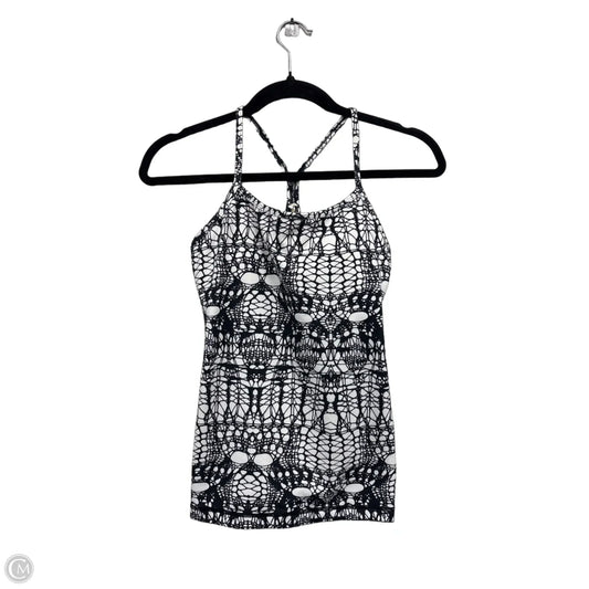 Athletic Tank Top By Lululemon In Black & White, Size: 4
