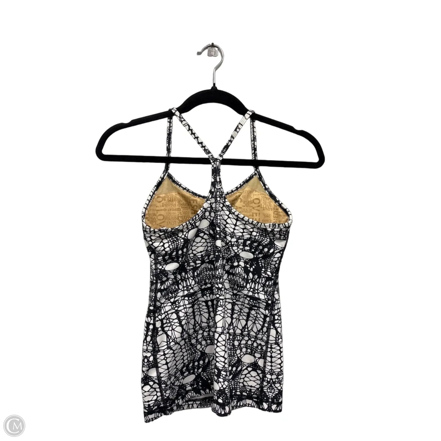 Athletic Tank Top By Lululemon In Black & White, Size: 4