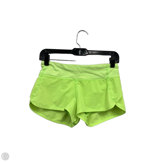 Athletic Shorts By Lululemon In Green, Size: 2