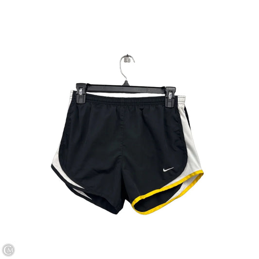 Athletic Shorts By Nike Apparel In Black & Yellow, Size: Xs