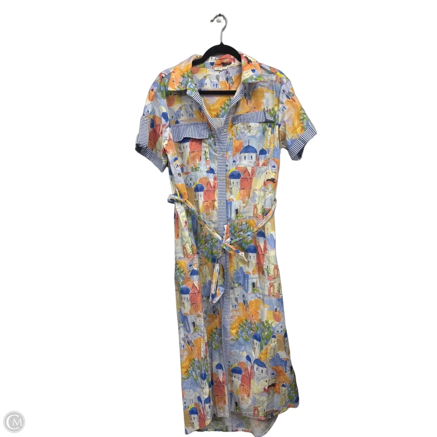 Dress Casual Maxi By Jodifl In Blue & Yellow, Size: L