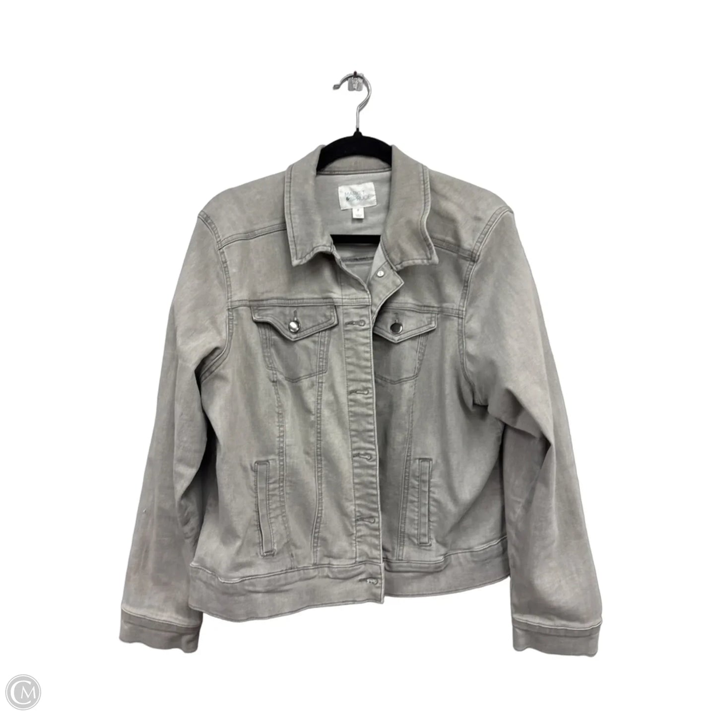 Jacket Denim By Market & Spruce In Grey Denim, Size: 2x