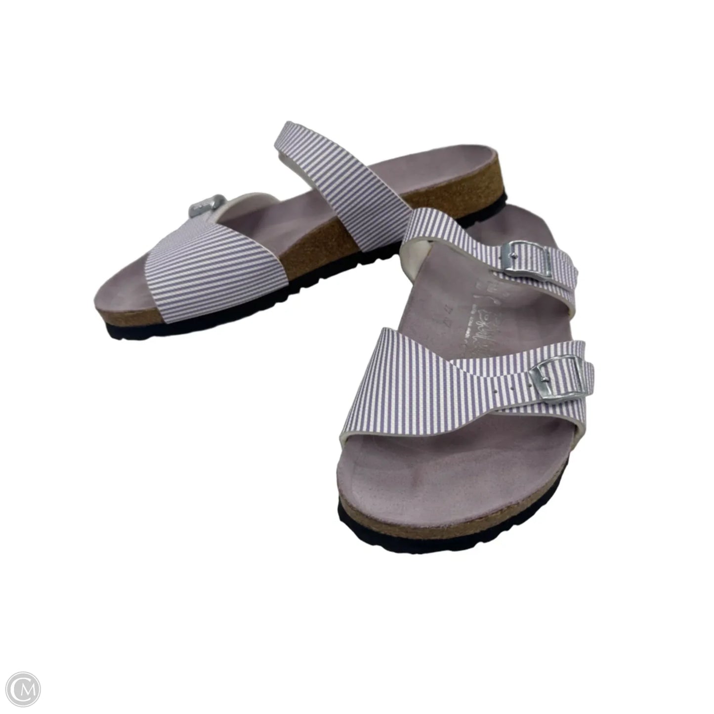 Sandals Flats By Birkenstock In Purple, Size: 9
