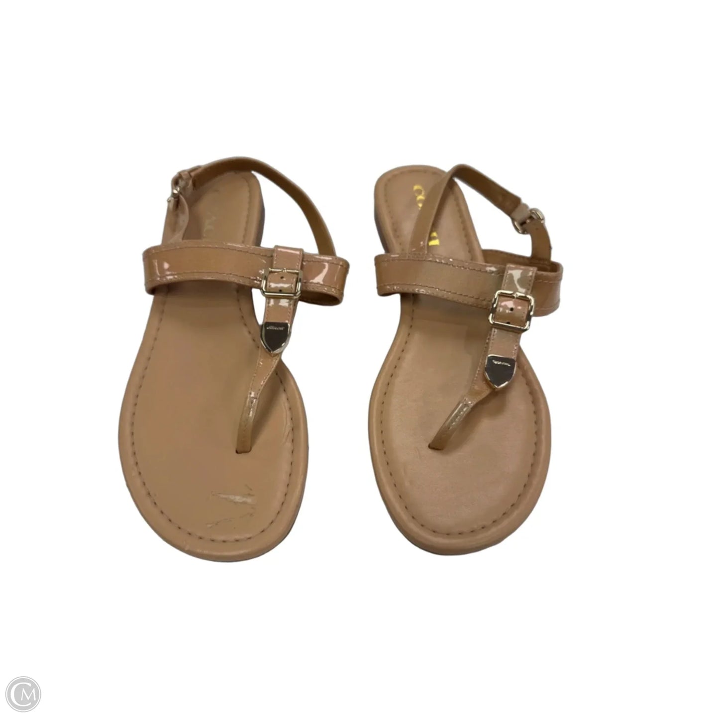 Sandals Designer By Coach In Tan, Size: 9.5