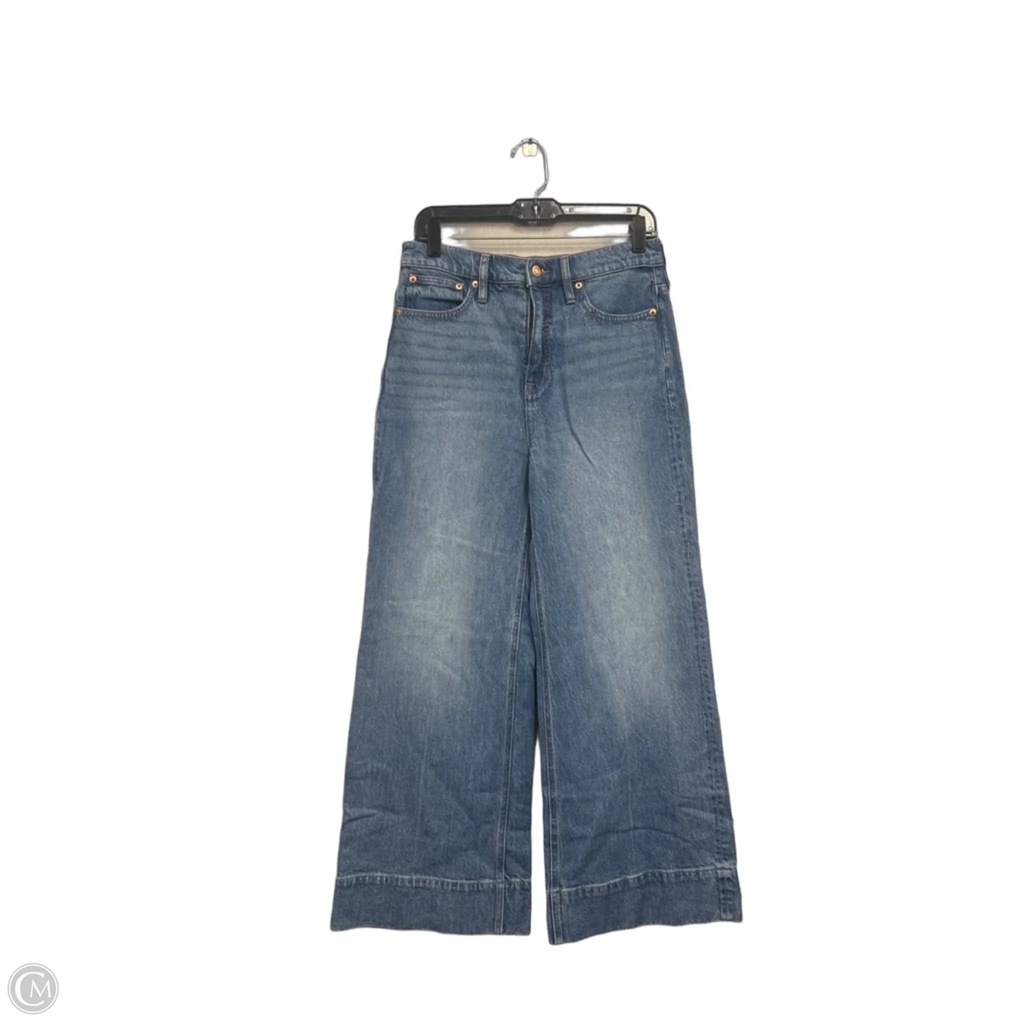 Jeans Wide Leg By J. Crew In Blue Denim, Size: 10p