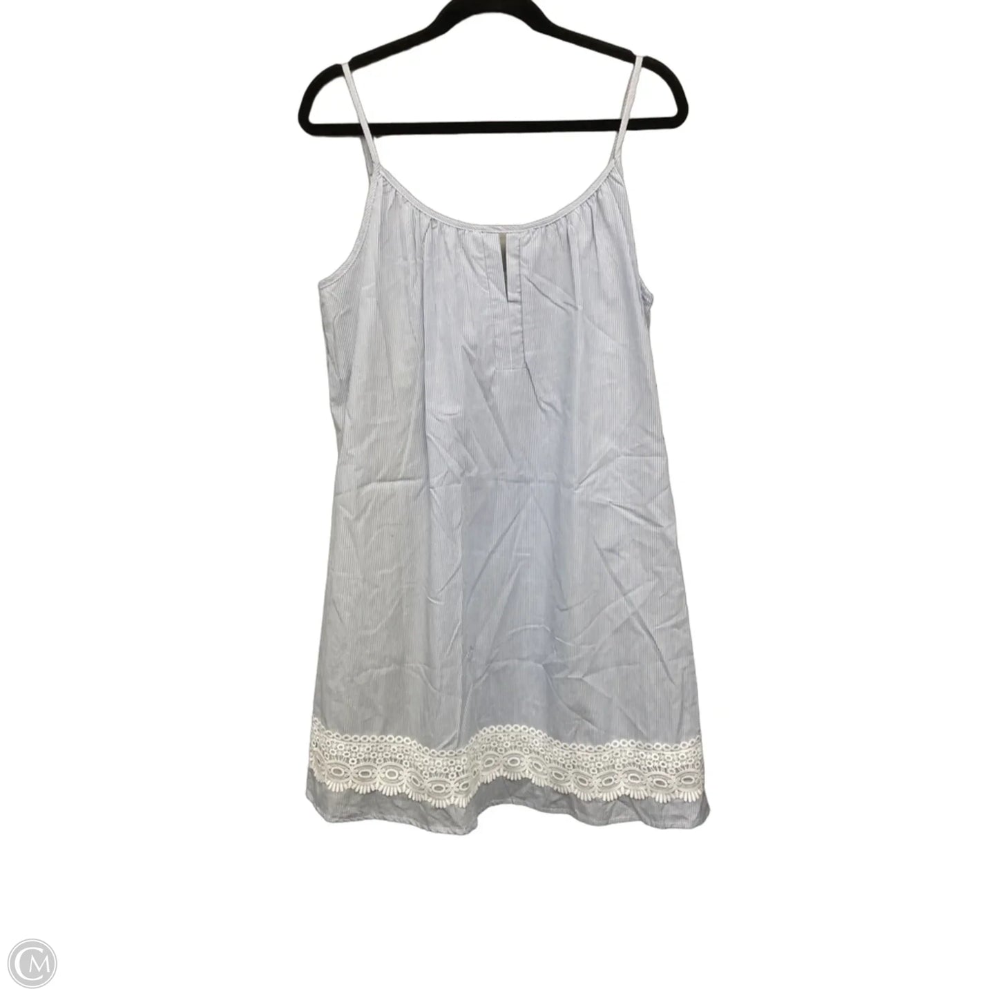 Dress Casual Short By Copper Key In Blue & White, Size: L