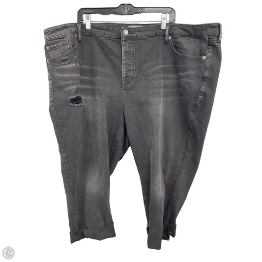Jeans Straight By Torrid In Black Denim, Size: 4x