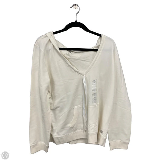 Sweatshirt Hoodie By Calvin Klein Performance In Cream, Size: Xl