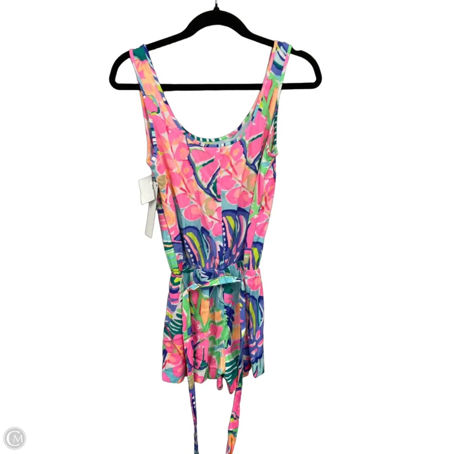 Romper Designer By Lilly Pulitzer In Green & Pink, Size: Xs